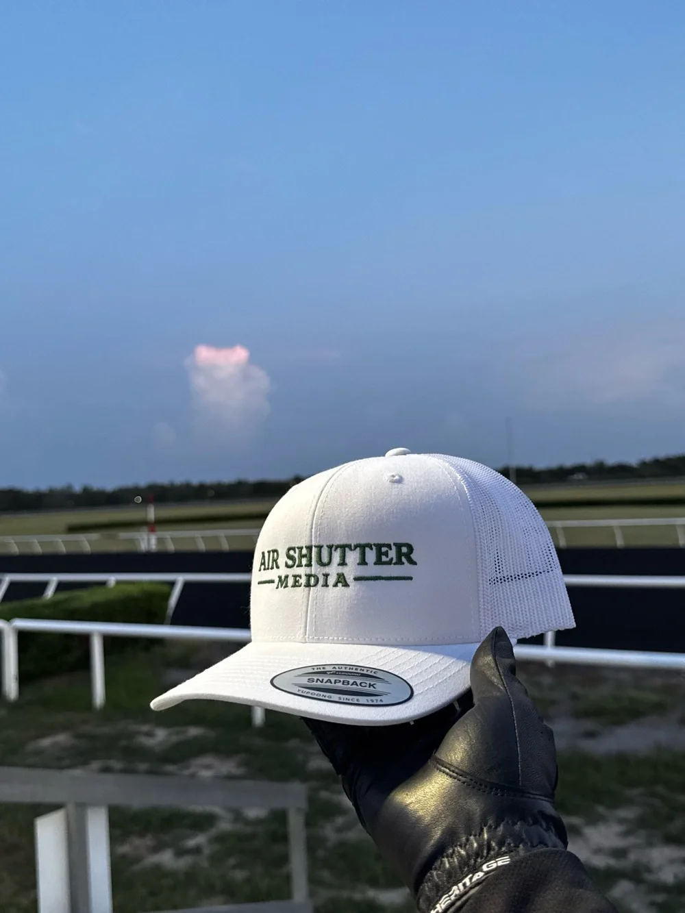 Air Shutter Media White Snapback Hat